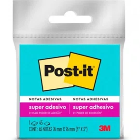 Bloco Adesivo Post-it 76x76mm Azul C/ 45fls 3M