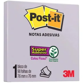 Bloco Adesivo Post-it 76x76mm Lilás C/ 45fls 3M