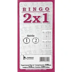 Bloco Bingo Jornal 2x1 C/ 100un Tamoio
