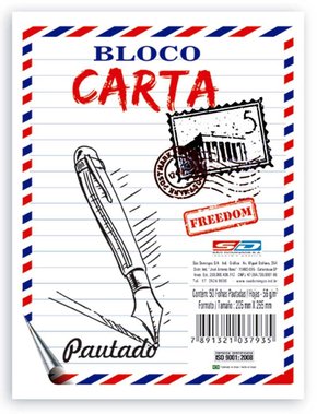 Bloco Carta Pautado 50 Fls Sao Domingos
