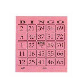 Bloco de Bingo Rosa com 100 Folhas Free