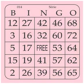Bloco de Bingo Rosa com 100 Folhas Free
