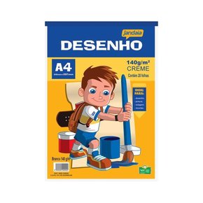Bloco de Desenho Creme A-4 20 Fls 140g Jandaia