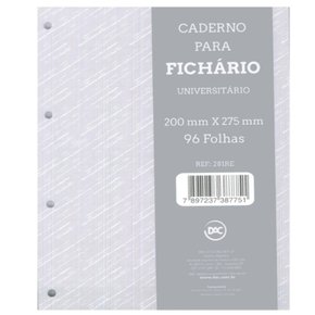 Bloco de Folhas Branco Fichário Universitário 96 Folhas Dac