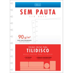 Refil para Tilidisco Univ Sem Pauta 50fls Académie Tilibra