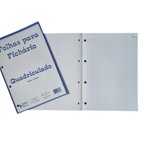 Bloco Folhas Para Fichário Quadriculado 1cm x 1cm 50 Folhas Tamoio