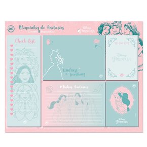 Bloco para Anotações com 5 Modelos 20fls Princesas DAC