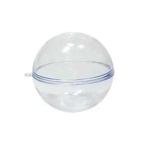 Bola Acrílica Transparente 6,5cm com 10 unidades Massari