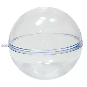 Bola Acrílica Transparente 6,5cm com 10 unidades Massari