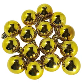 Bola de Natal 3cm Dourada Brilhante 15 Un Global