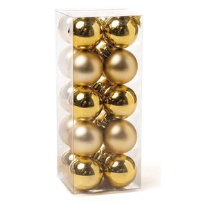 Bola de Natal 4cm Ouro Lisa/Fosca 20 Un Cromus
