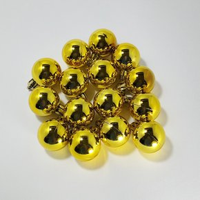 Bola de Natal 3cm Dourada Brilhante 15 Un Global