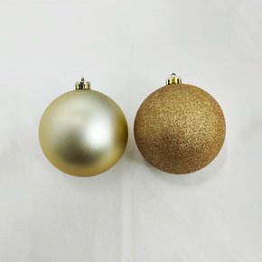 Bola de Natal 10cm Ouro Fosca/Glitter 2 Un Matsumoto