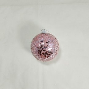 Bola de Natal Rosa 8cm Decorada Matsumoto