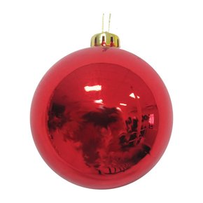 Bola de Natal 15cm Vermelha Lisa Matsumoto