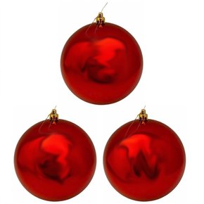 Bola de Natal 6cmVermelha Brilhante 3 Un Global