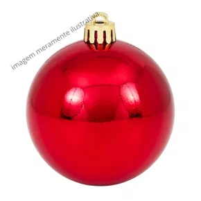 Bola Natal Decorada Vermelha 8 cm Ref. EG01 P2 8001A Unidade