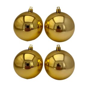 Bola Natal Ouro Metalizada 6cm C/ 4un
