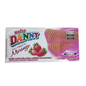 Bolacha Wafer Morango 70g Danny