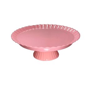 Boleira Redonda Rosa Bebe 23x8cm Massari