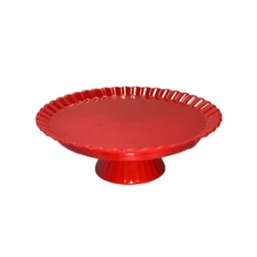 Boleira Redonda Vermelho Cereja 23x8cm Massari