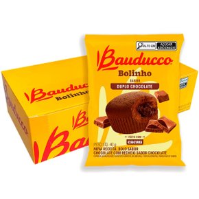 Bolinho Duplo Chocolate Bauducco Caixa com 16 unidades de 40g