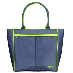 Bolsa Tote Cinza Com Verde Neon Tilibra