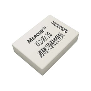 Borracha Escolar Plástica Branca 20 Mercur