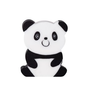 Borracha Ponteira Plástica Fantasia Branca Panda Brw