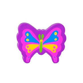 Borracha Ponteira Plástica Fantasia Roxa Borboleta Brw
