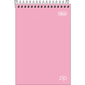 Caderneta Anotações 1/4 Cores 80 Fls Rosa Zip Tilibra