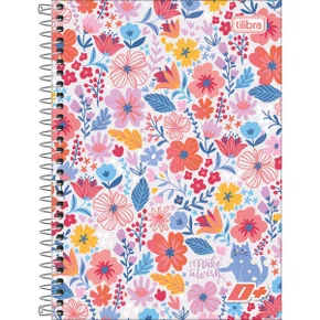 Caderno 1/4 Feminino 200 Folhas Colorido D+ Tilibra