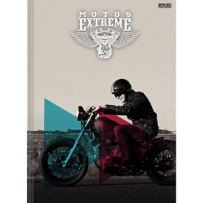 Caderno Brochura 1/4 Capa Dura 80 Fls Azul Motor Extreme São Domingos