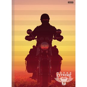 Caderno Brochura 1/4 Capa Dura 80 Fls Laranja Motor Extreme São Domingos
