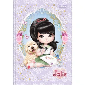 Caderno Brochura 1/4 Capa Dura 80 Folhas Lilás Jolie Tilibra