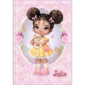 Caderno Brochura 1/4 Capa Dura 80 Folhas Rosa Jolie Tilibra