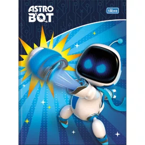 Caderno Brochura Universitário Capa Dura 80 Folhas Azul AstroBot Tilibra