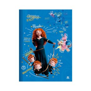Caderno Brochura Universitário Capa Dura 80 Folhas Azul Merida Emoções Flik Pixar Animativa