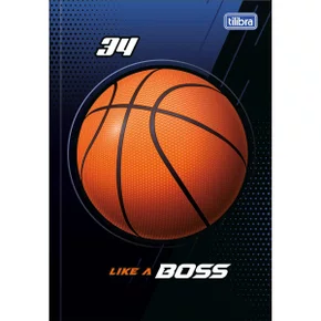 Caderno Brochura Universitário Capa Dura 80 Folhas Laranja Boss Score Tilibra