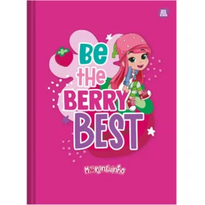 Caderno Brochura Universitário Capa Dura 80 Folhas Pink Moranguinho Animativa