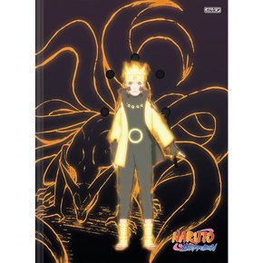 Caderno Brochura Universitário Capa Dura 80 folhas Preto Rikudou Sennin Naruto São Domingos