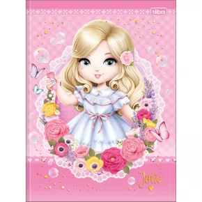 Caderno Brochura Universitário Capa Dura 80 Folhas Rosa Jolie Tilibra