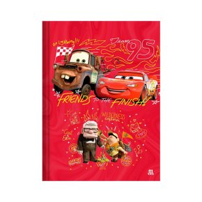 Caderno Brochura Universitário Capa Dura 80 Folhas Vermelho McQueen Mate UP Pixar Animativa