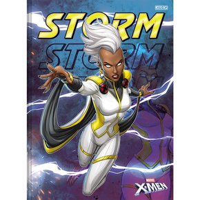 Caderno Brochurão Capa Dura 80 Fls Azul Storm X-Men São Domingos