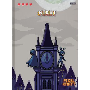 Caderno Brochurão Capa Dura 80 Fls Cinza Relogio Pixel Kraft São Domingos