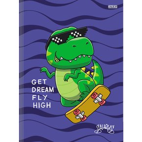 Caderno Brochurão Capa Dura 80 Fls Roxo Saurus São Domingos