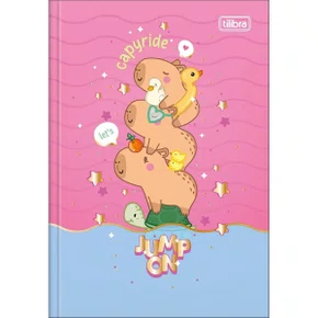 Caderno Brochurão CD Capivara CapyChilled Rosa 80 Folhas Tilibra