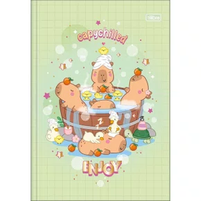 Caderno Brochurão CD Capivara CapyChilled Verde 80 Folhas Tilibra