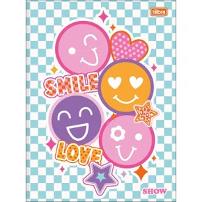 Caderno Brocurão Universitário Capa Dura 80 Folhas Verde Smile Show Tilibra