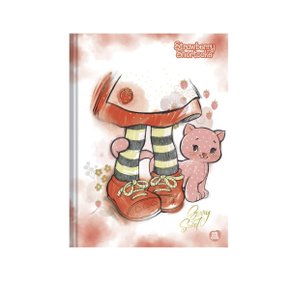 Caderno Capa Dura Colegial Moranguinho Vermelho 160 Fls Animativa